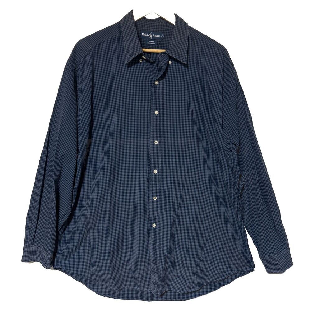 Ralph Lauren Blake Button Up Shirt Long Sleeve Plaid 100% Cotton Size X-Large